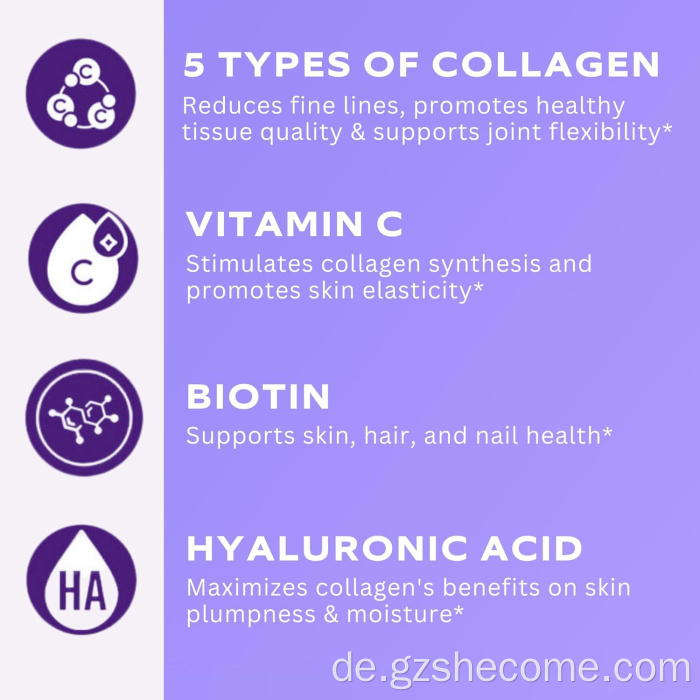 Multi -Kollagen -Komplex für Haare, Haut, Nägel Kollagen